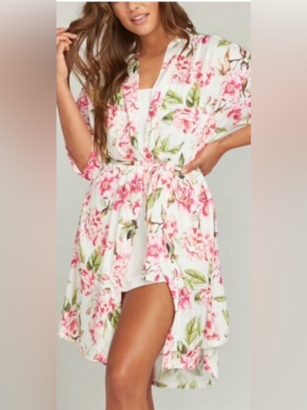 NWOT Show Me Your Mumu Brie Floral Robe, O/S - Picture 2 of 8